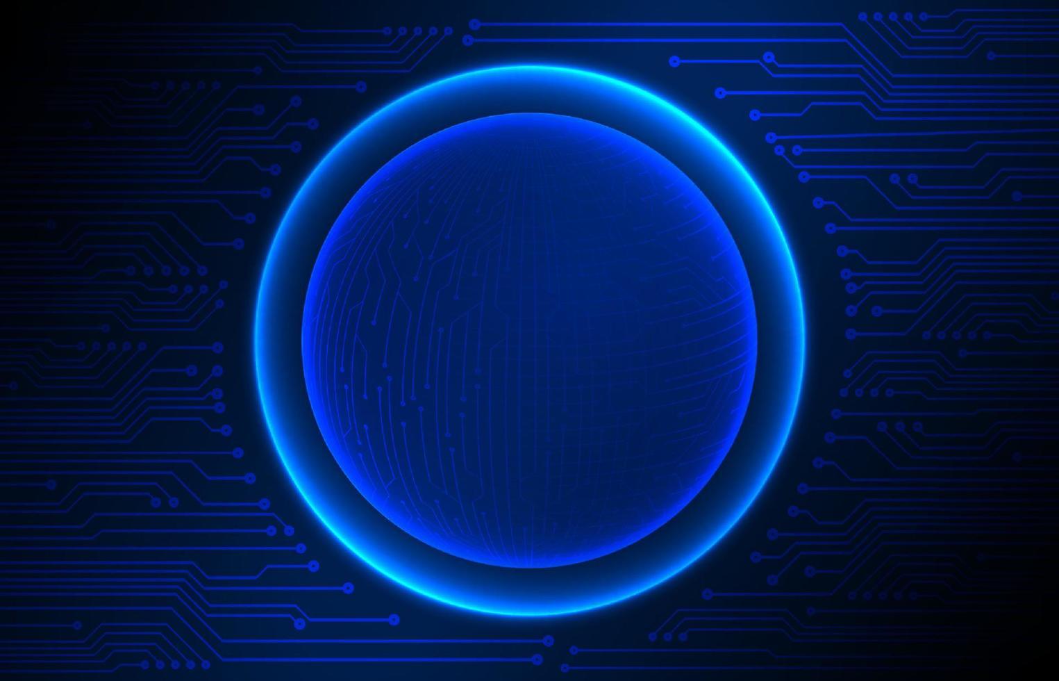 Modern Holographic Globe on Technology Background vector