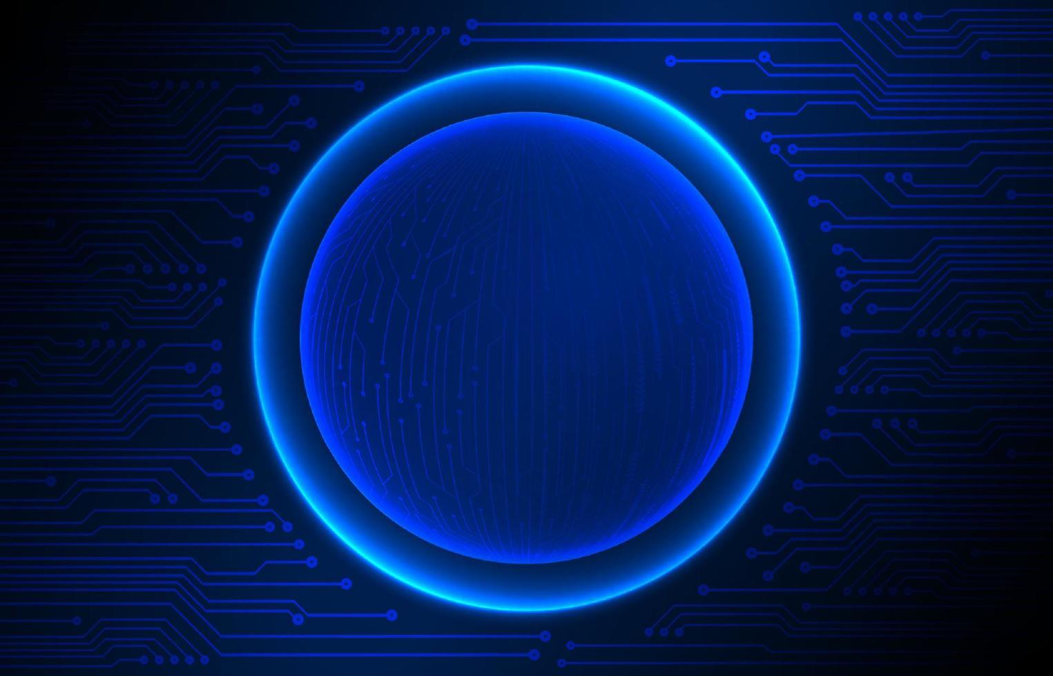 Modern Holographic Globe on Technology Background vector