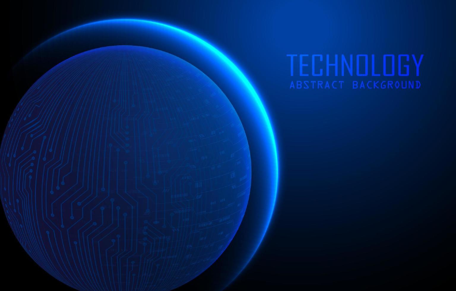 Modern Holographic Globe on Technology Background vector