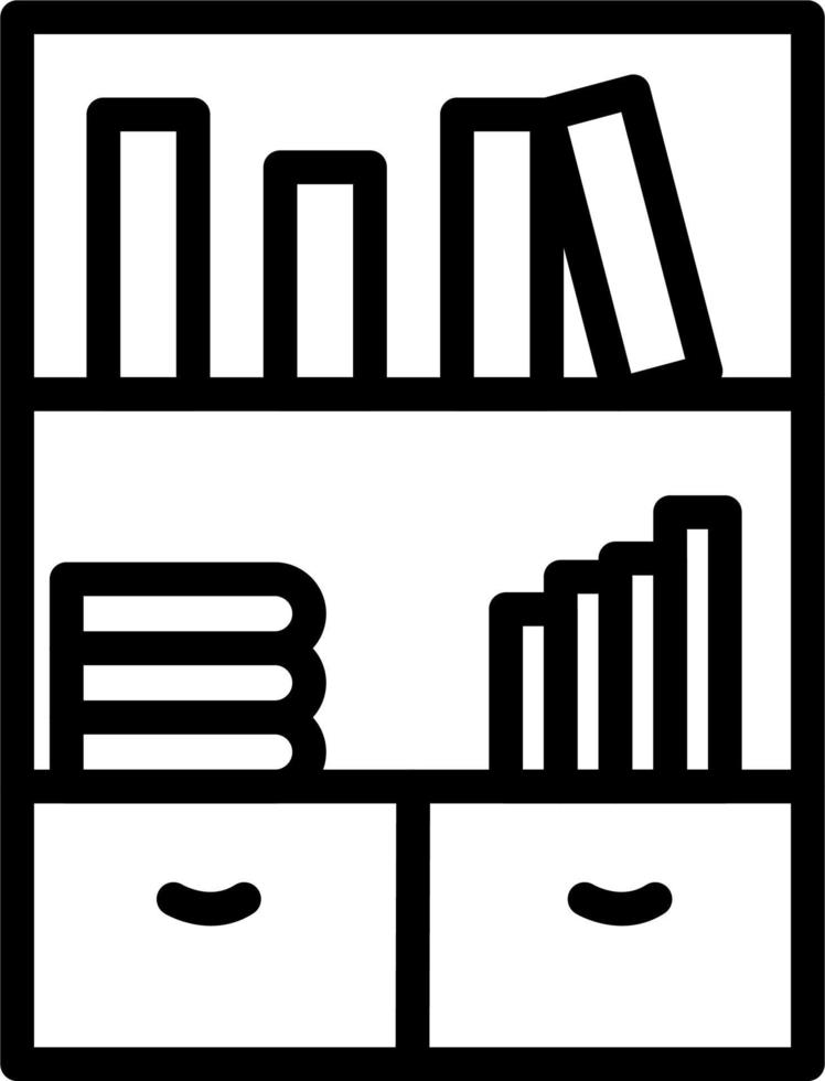 Bookshelf Vector Icon