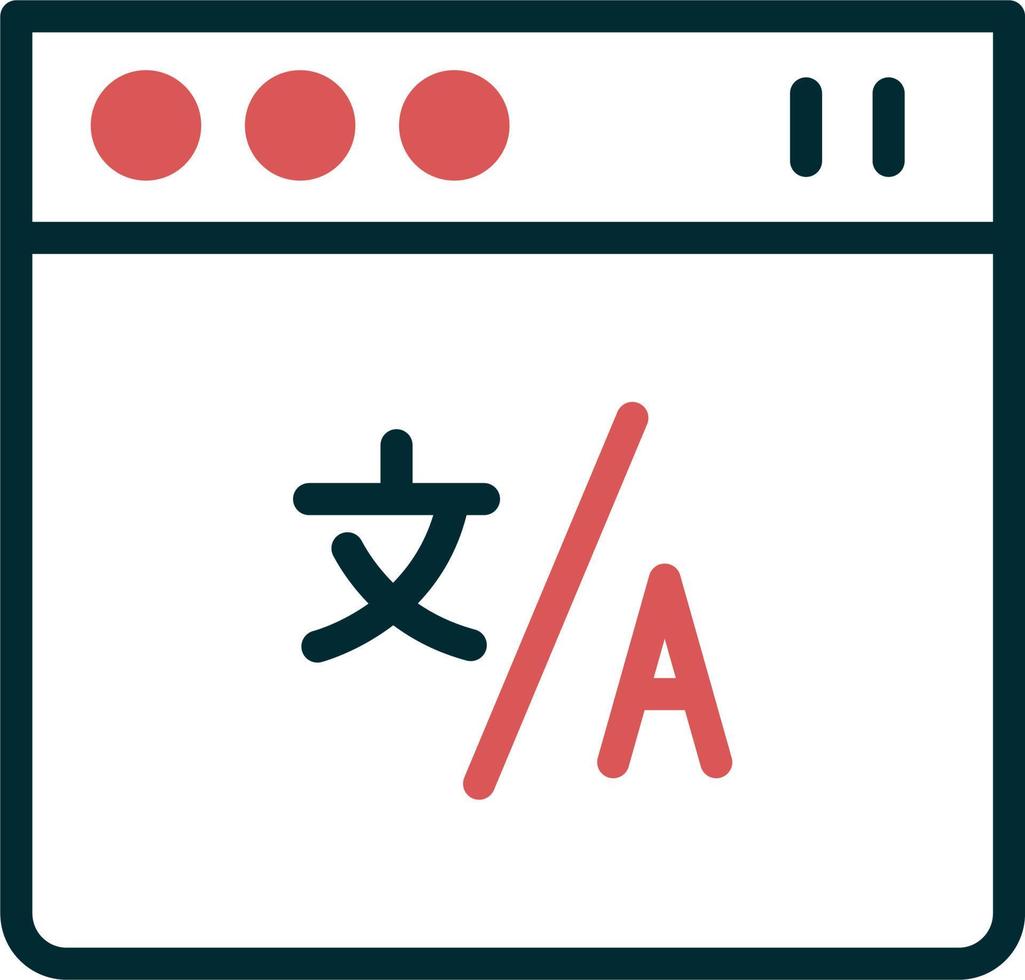 icono de vector de traductor en línea