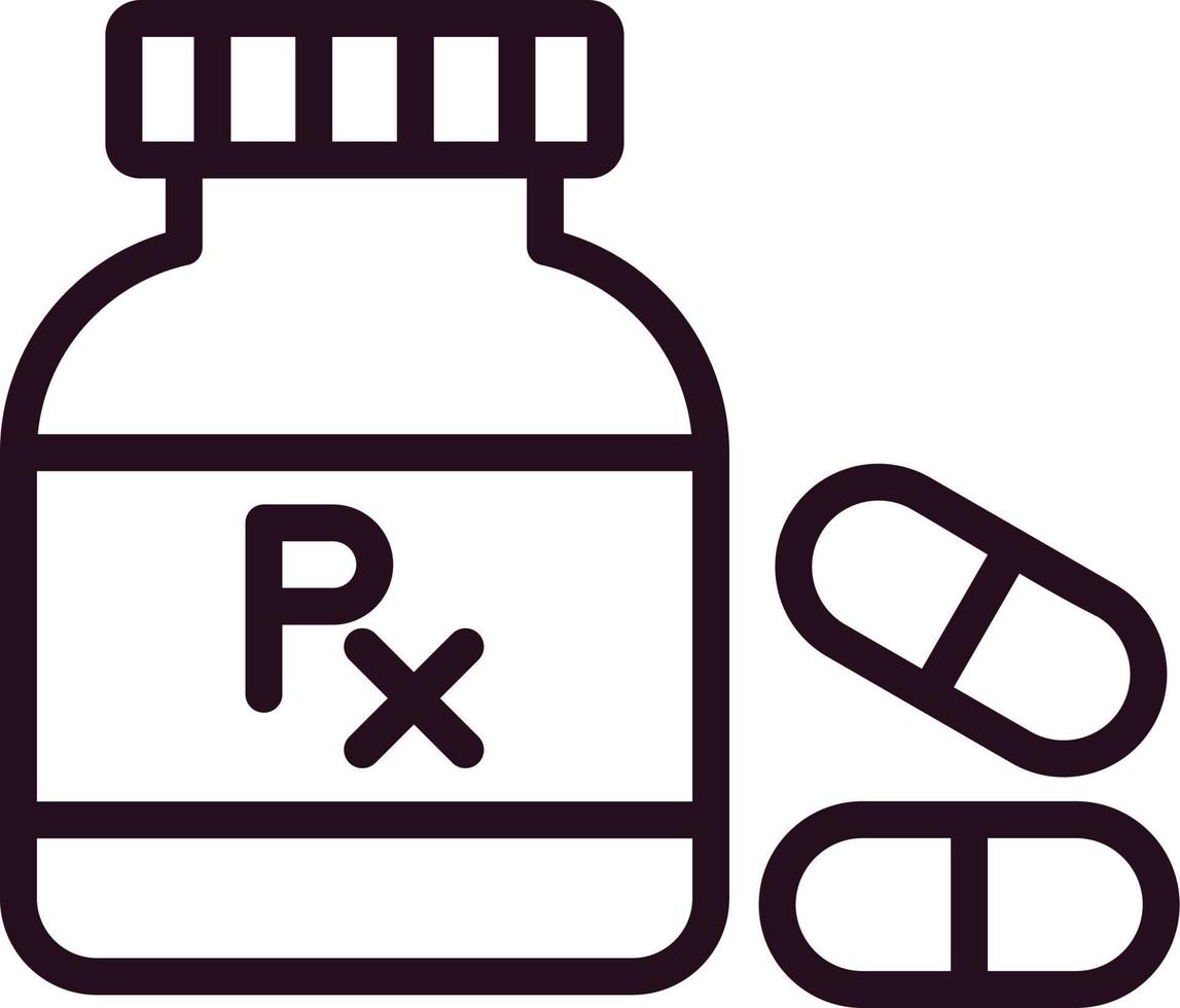 Pills Bottle Vector Icon