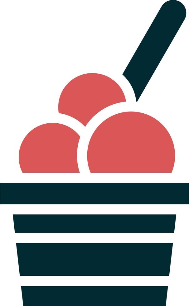 Ice Cream Balls On Cup Vector Icon