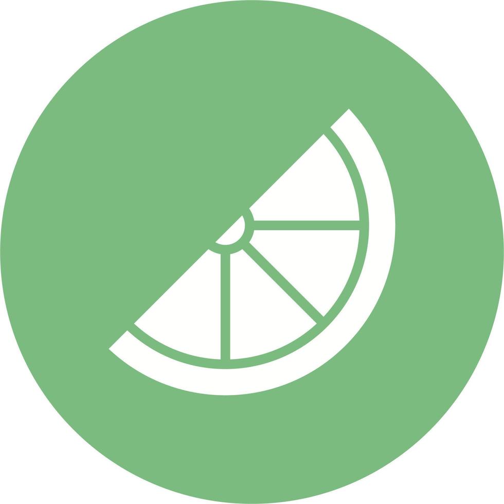 Inclined Slice Of Lemon Vector Icon