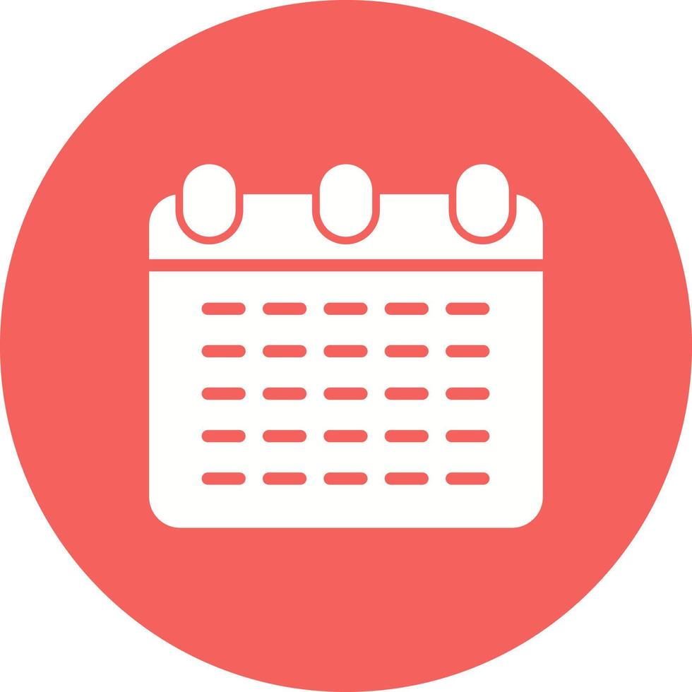 Monthly Calendar Vector Icon