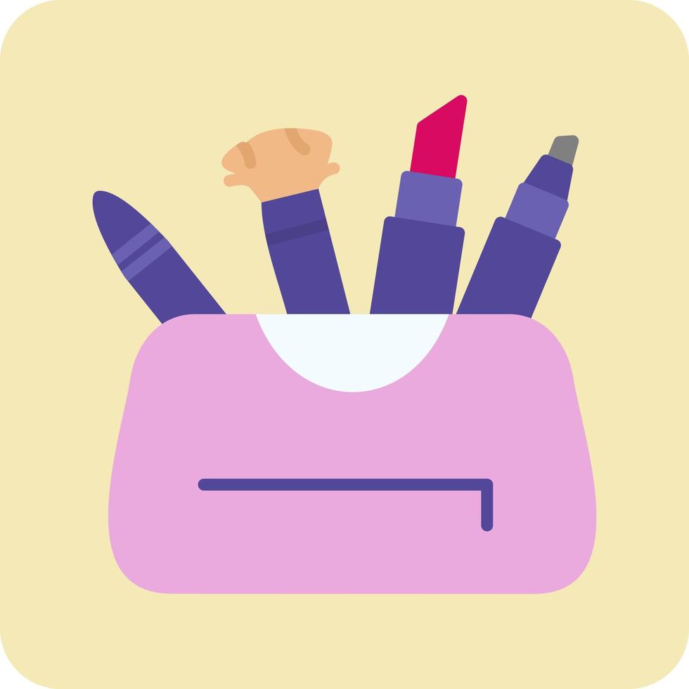 icono de vector de bolsa de maquillaje