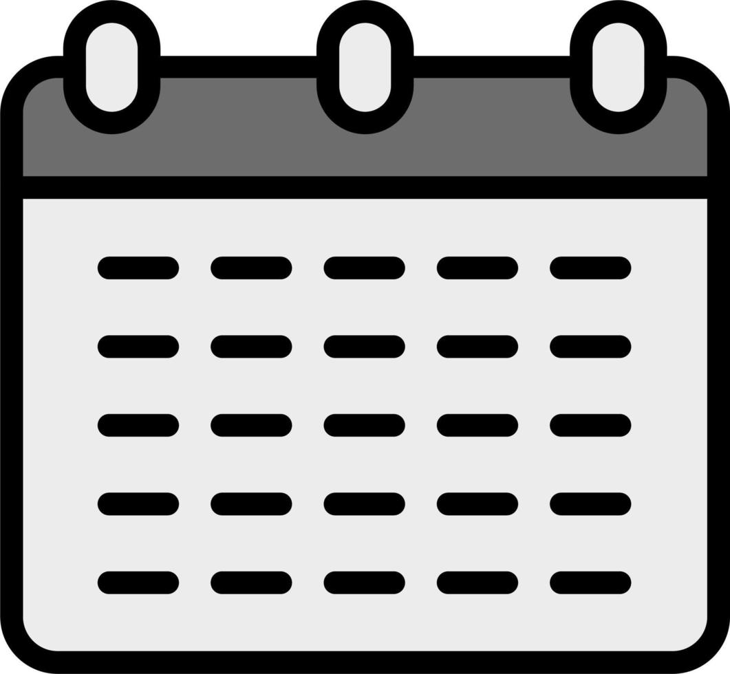 Monthly Calendar Vector Icon