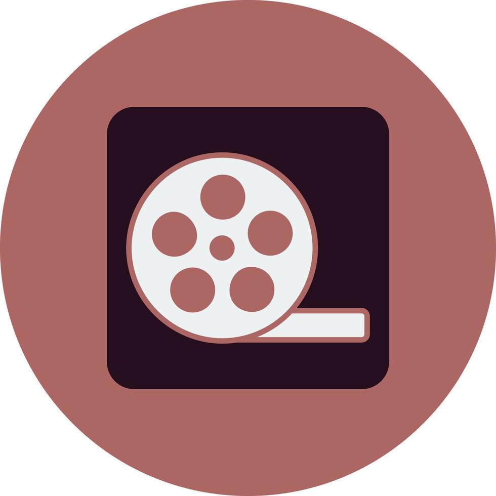 icono de vector de carrete de película