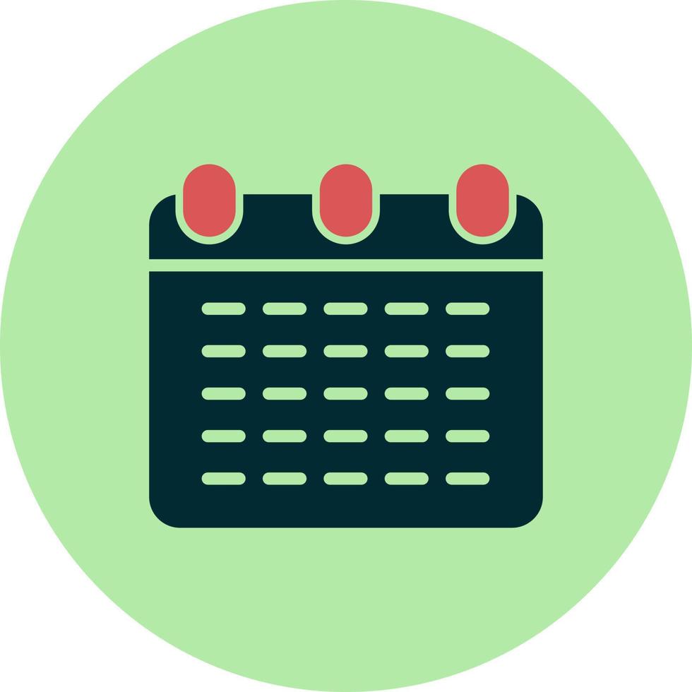 mensual calendario vector icono