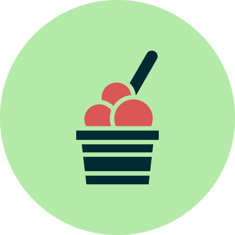 Ice Cream Balls On Cup Vector Icon