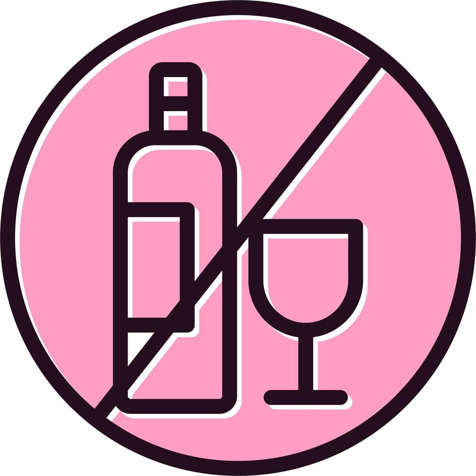 No Alcohol Vector Icon