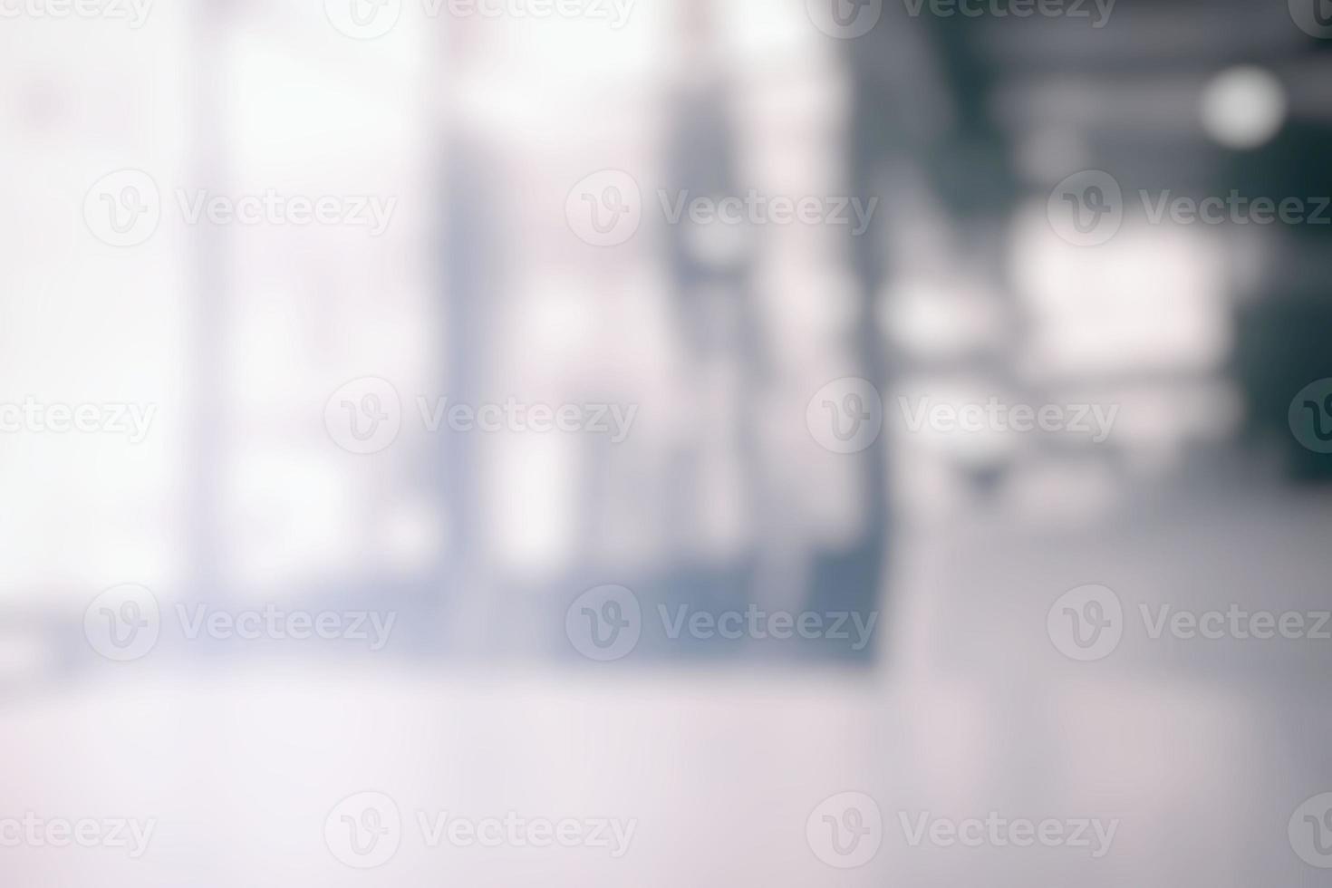 White Blurred Bokeh of Coffee Shop Background. photo