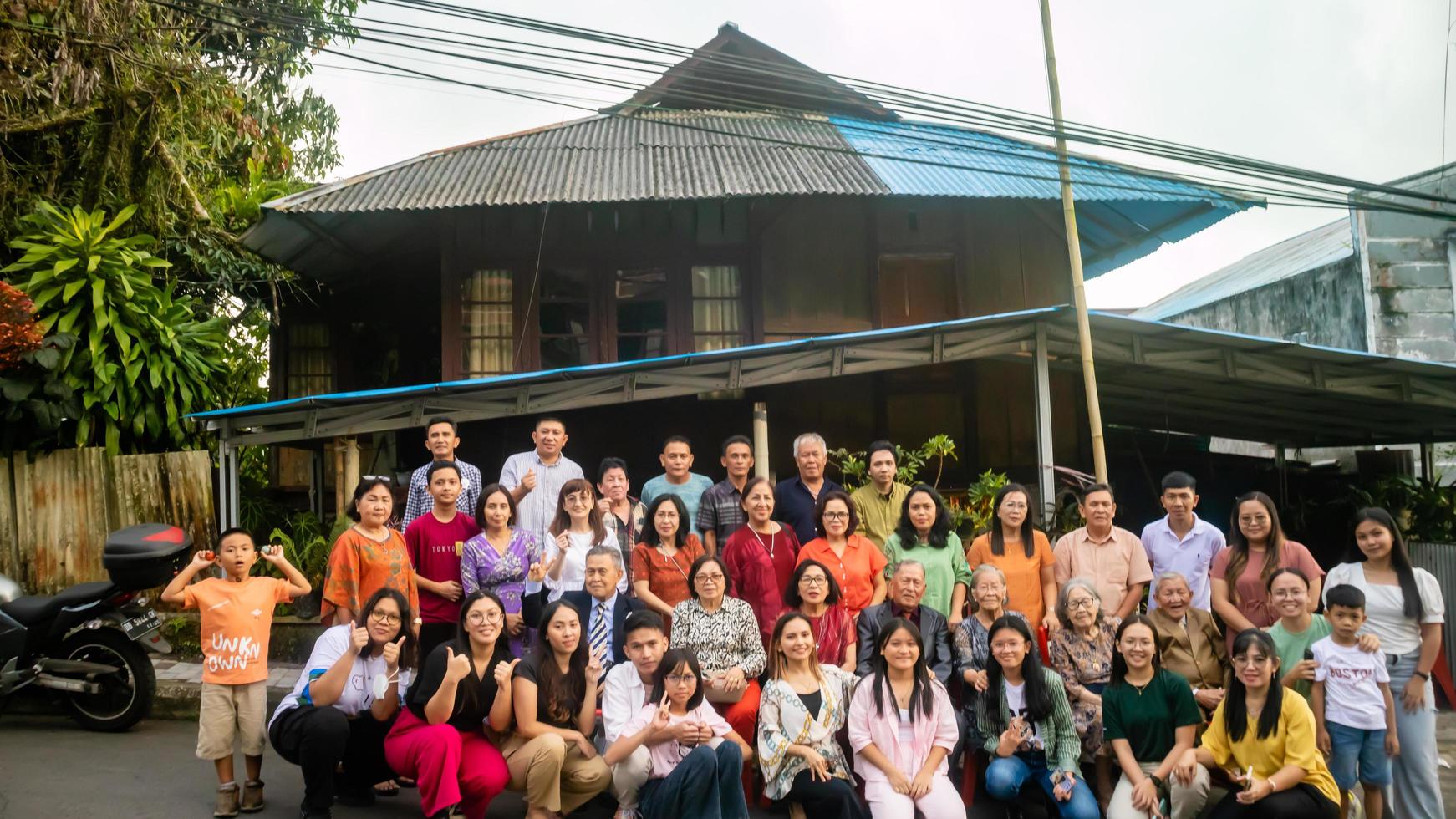 Tomohon, Indonesia  December 2022, family get together at the holidays photo