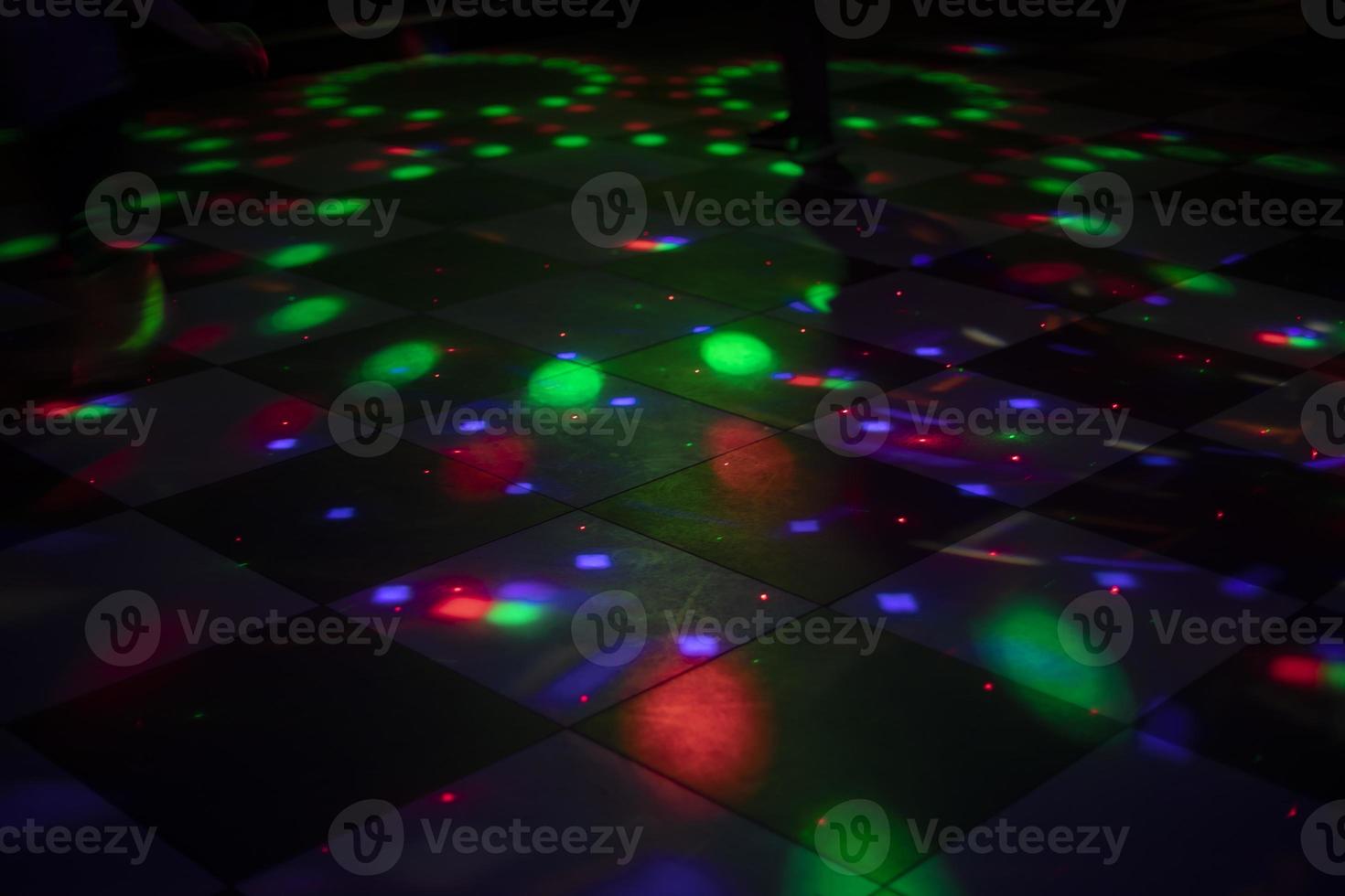 Disco dance floor. Light on dance floor. Colored spots on floor. Lights  from spotlight. 17455504 Stock Photo at Vecteezy