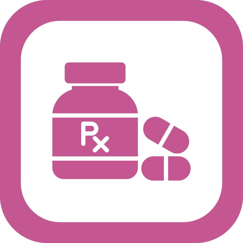 Pills Bottle Vector Icon