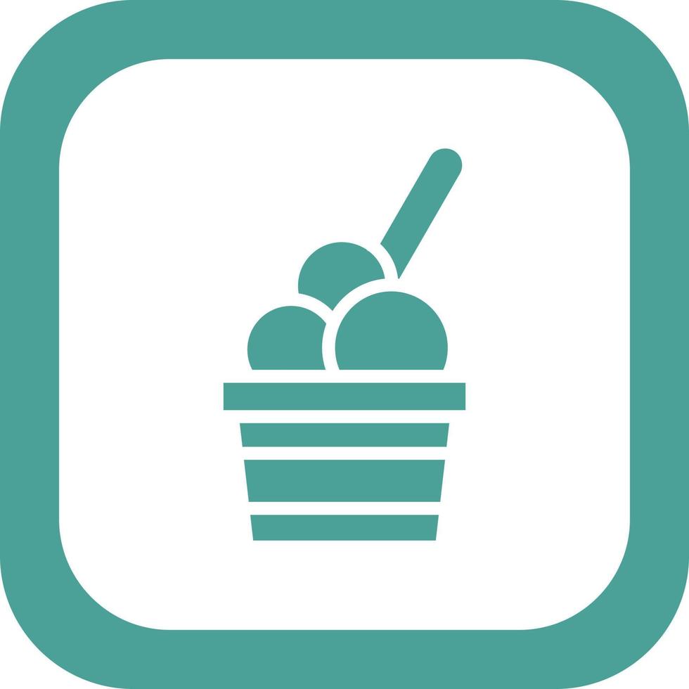 Ice Cream Balls On Cup Vector Icon