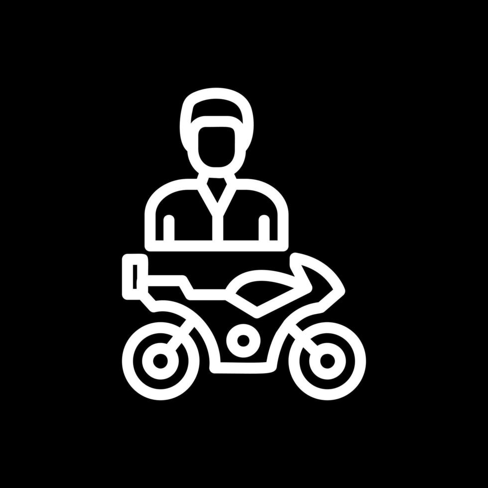 Motorcyclist Vector Icon Design