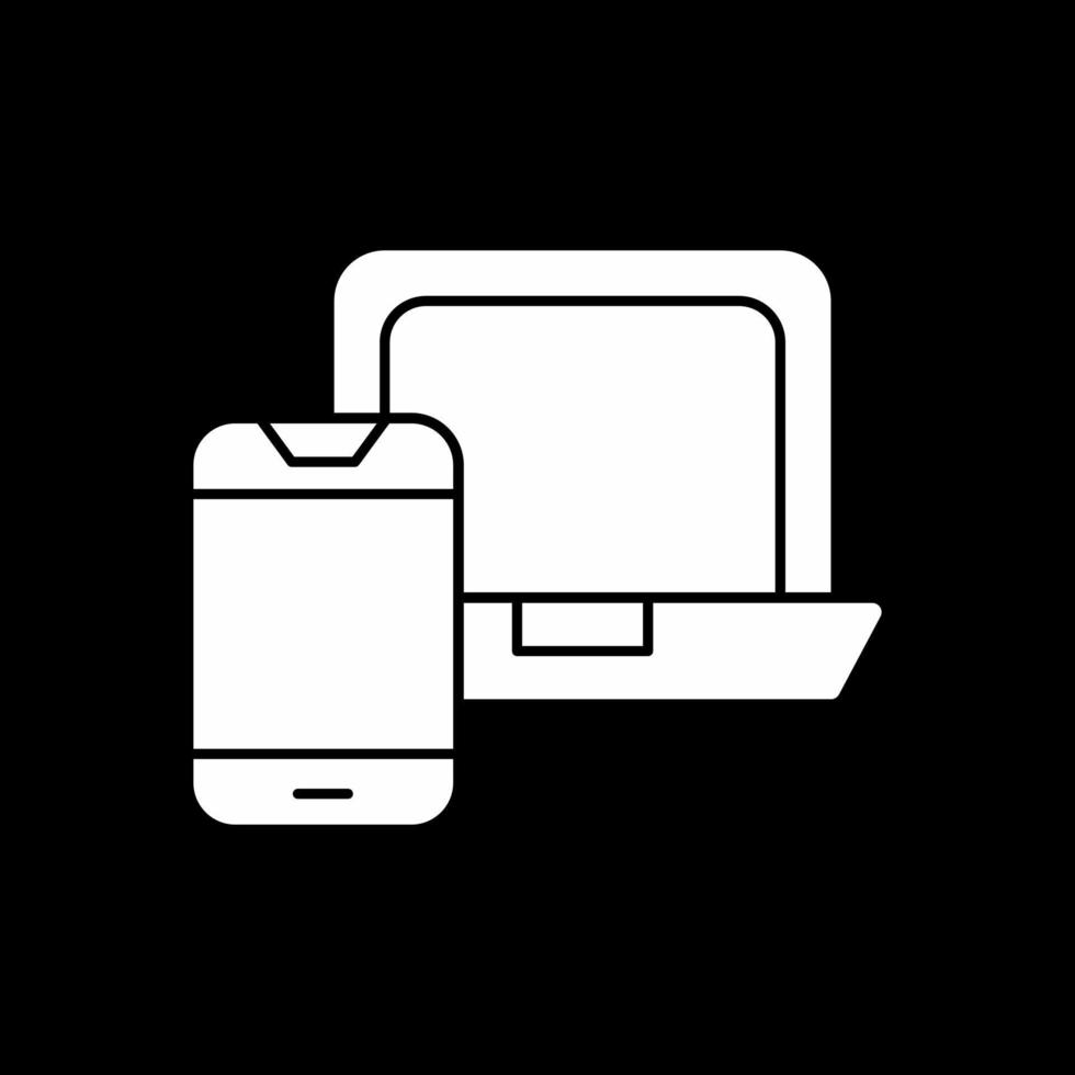 Mobile To Laptop Vector Icon Design