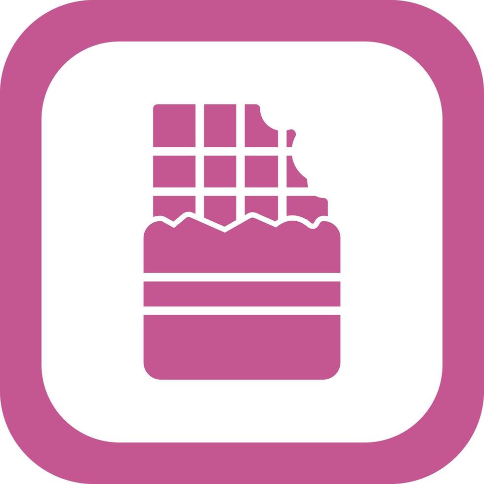 Chocolate Tablet With Bite Vector Icon