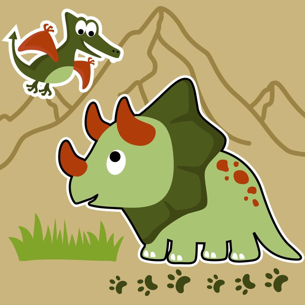 cute dinosaurs vector cartoon illustration