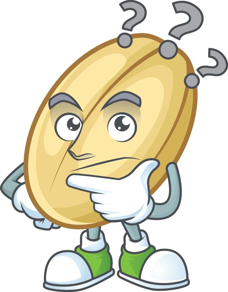 Split bean cartoon character style vector