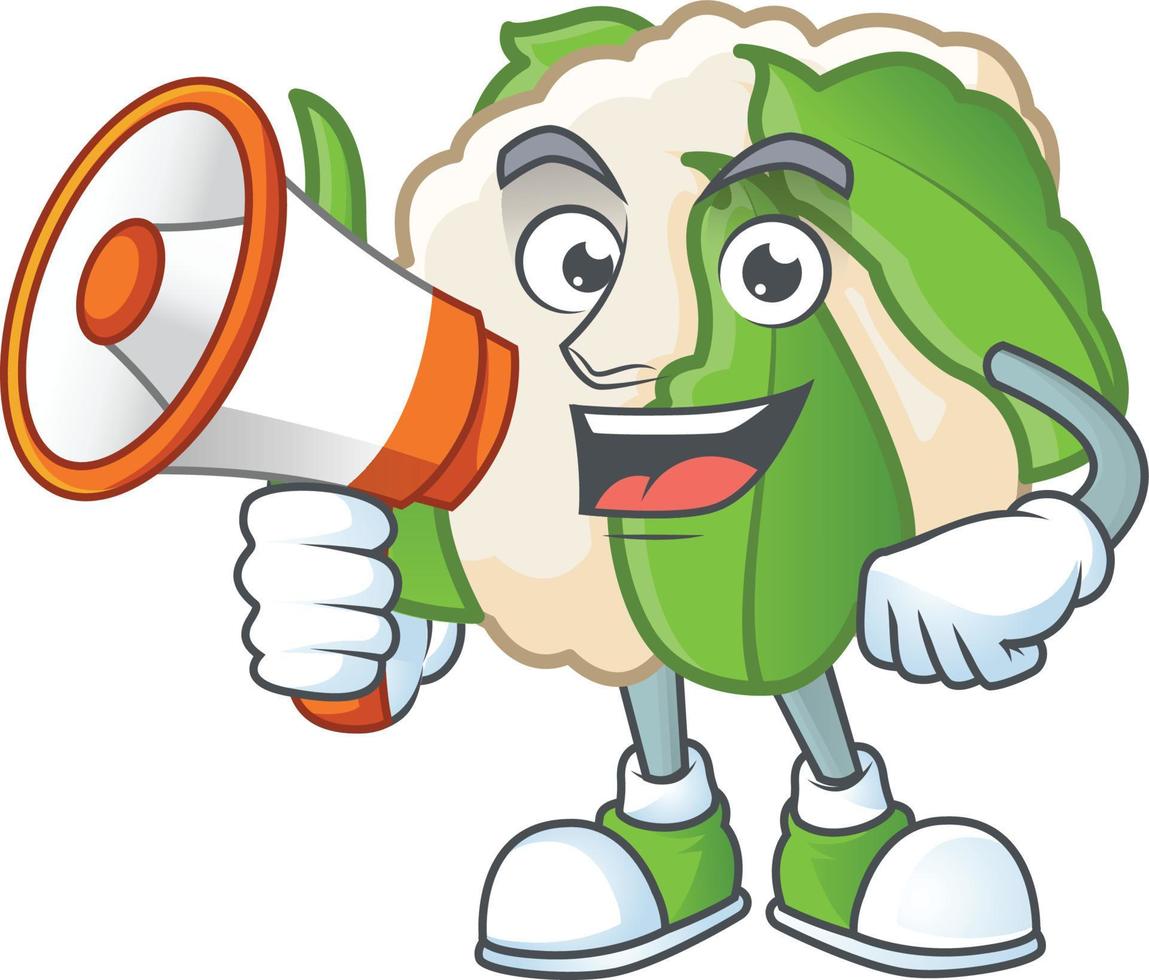 Cauliflower cartoon character style vector
