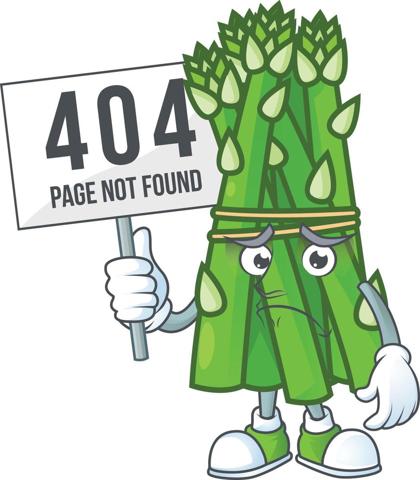 Asparagus cartoon character style vector