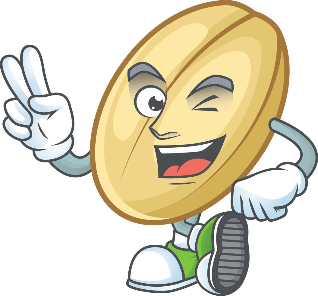 Split bean cartoon character style vector