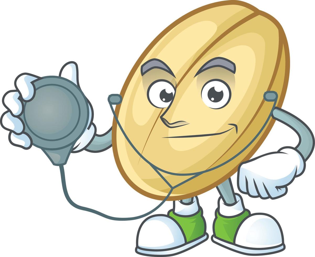 Split bean cartoon character style vector