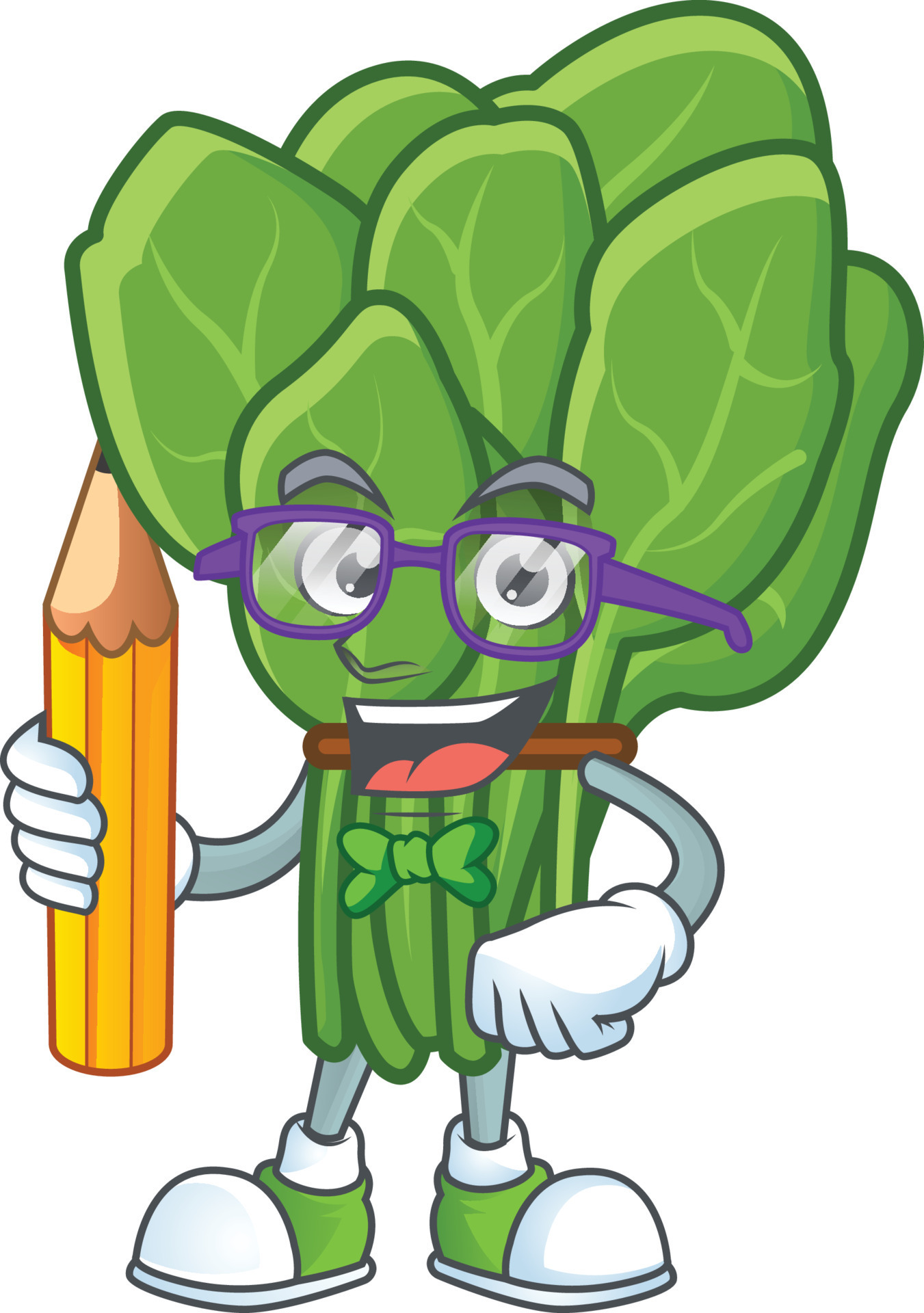 Spinach cartoon character style 19795545 Vector Art at Vecteezy