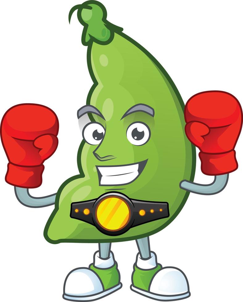 Broad beans cartoon character style vector