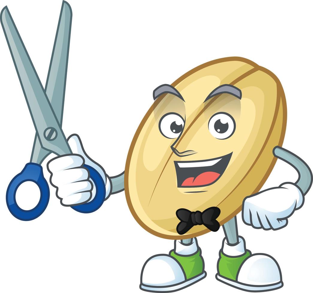 Split bean cartoon character style vector