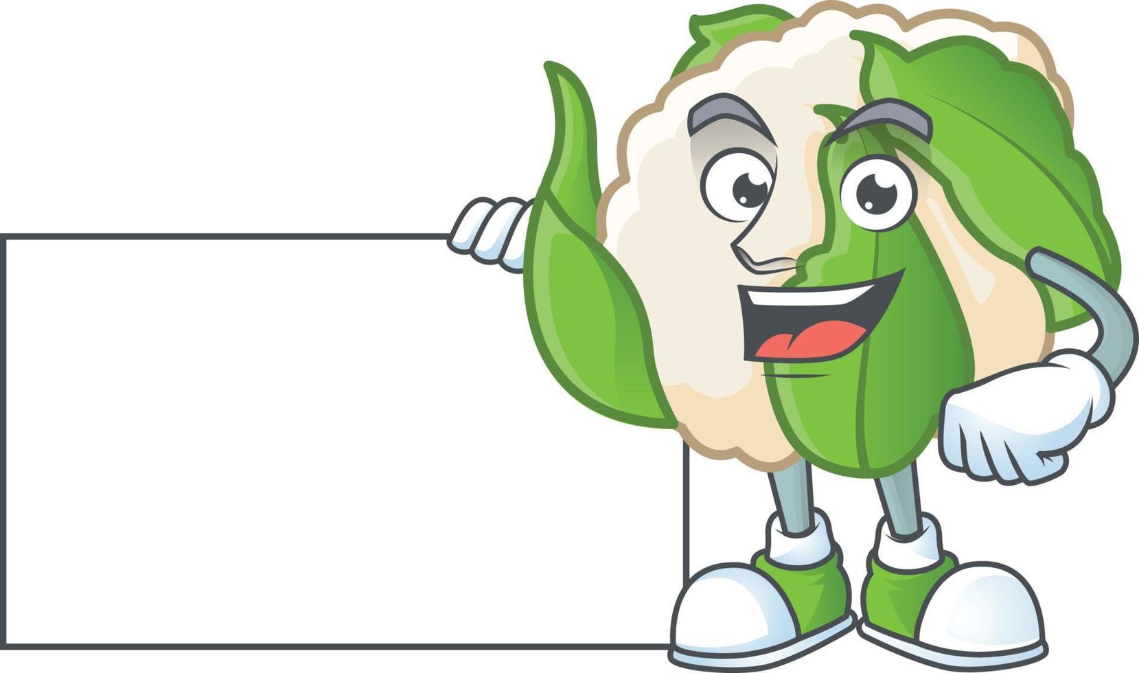 Cauliflower cartoon character style 19795628 Vector Art at Vecteezy