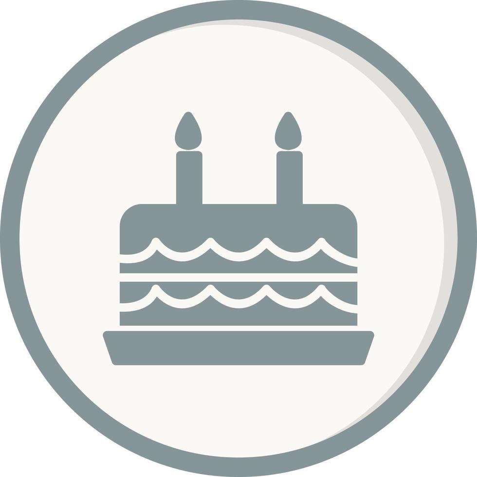 Birthday Cake With Candle Vector Icon