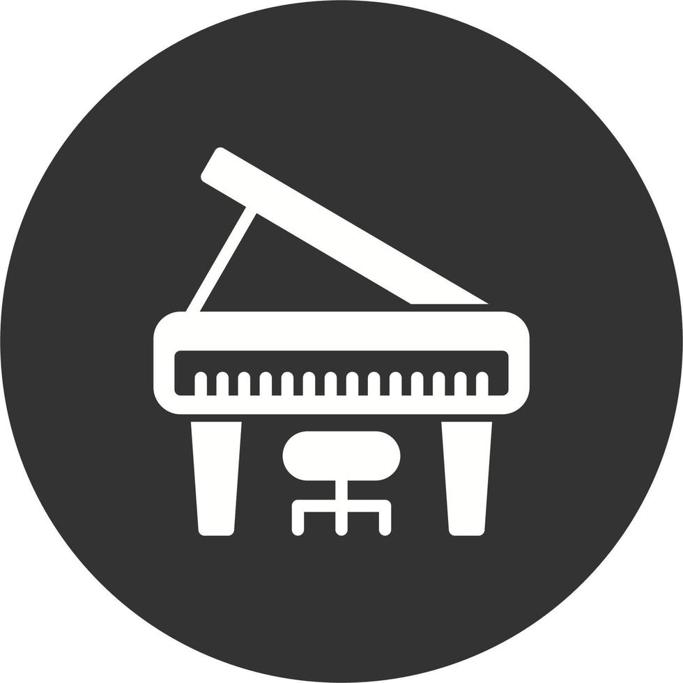 icono de vector de piano de cola