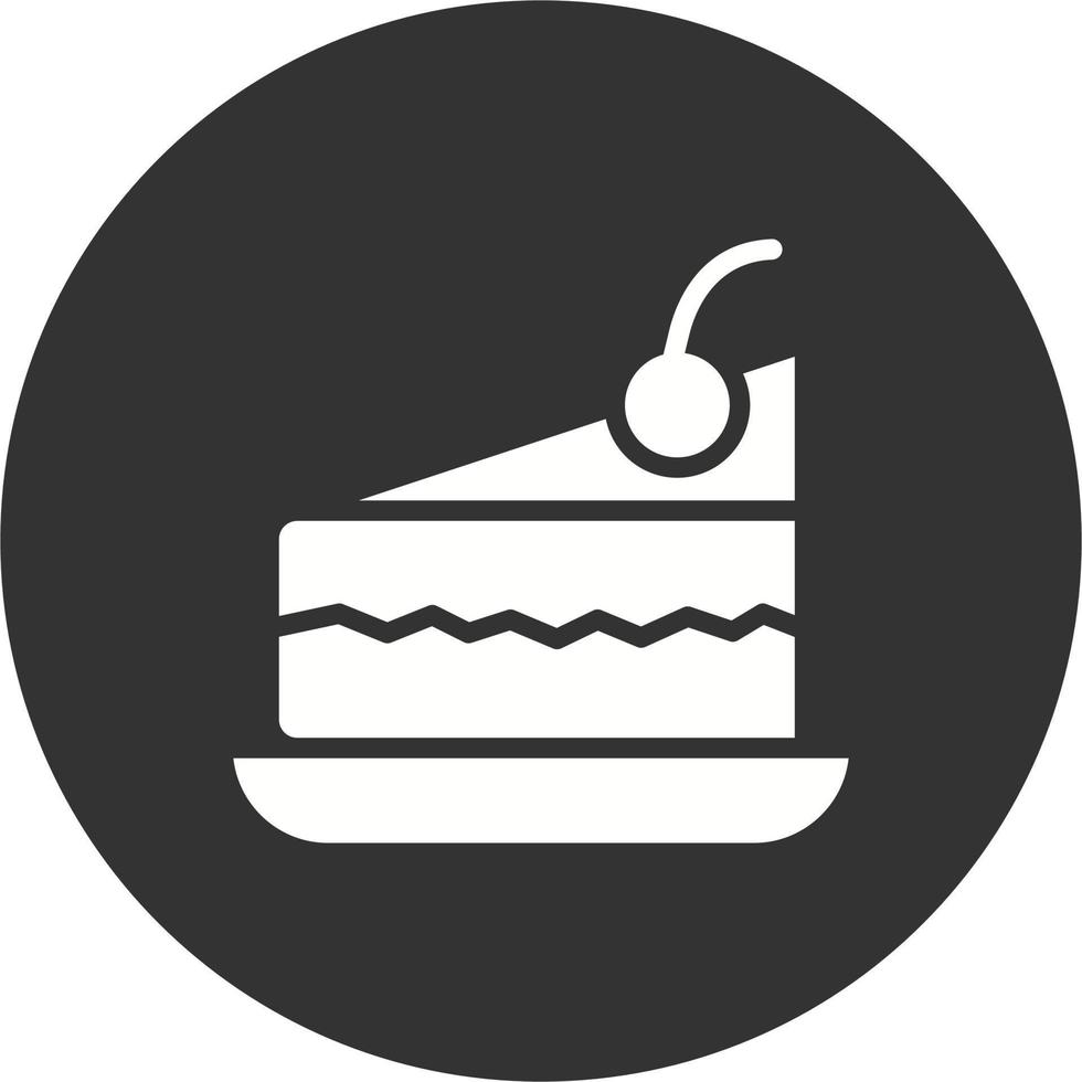 Piece Of Cake On Plate Vector Icon