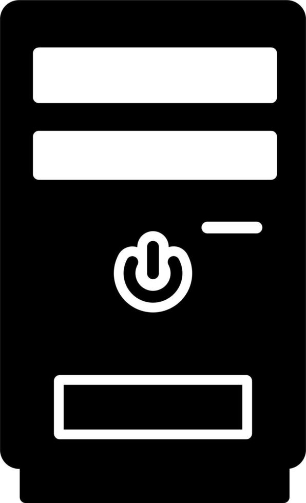 icono de vector de torre cpu