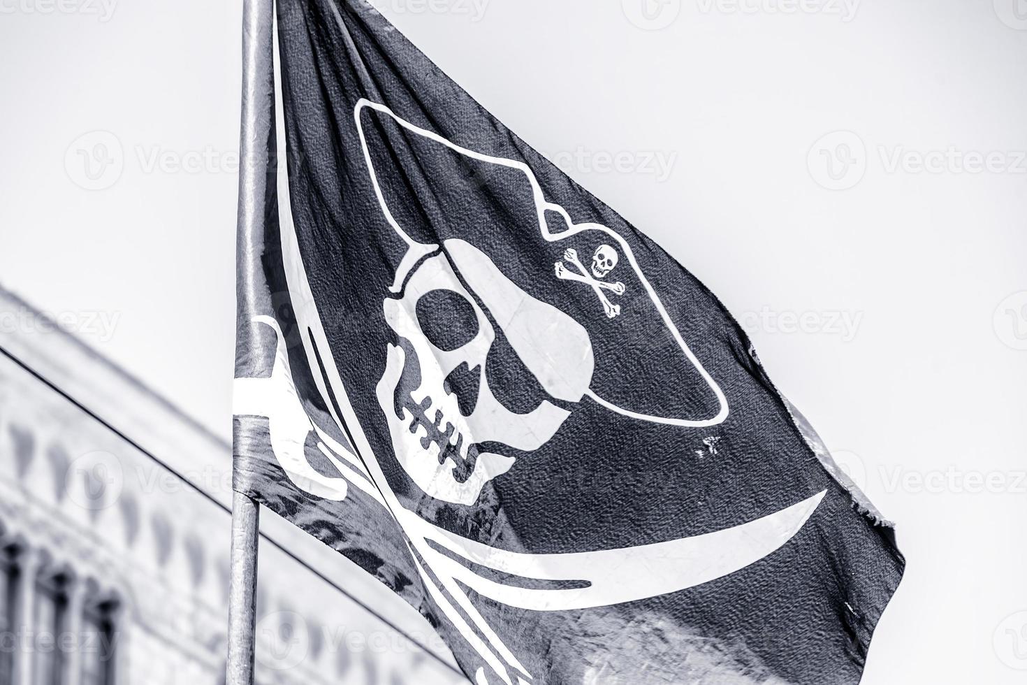 Old pirate ship flag photo