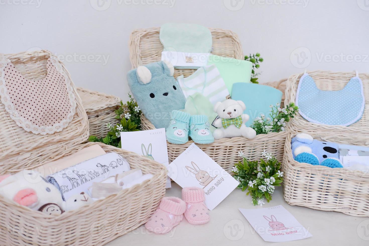 cute baby hampers as a background photo