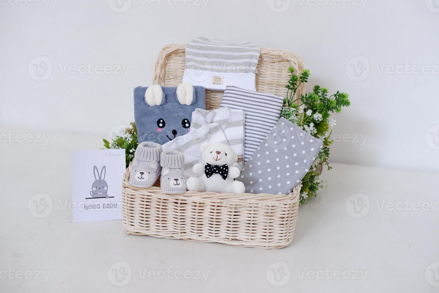 cute baby hampers as a background photo