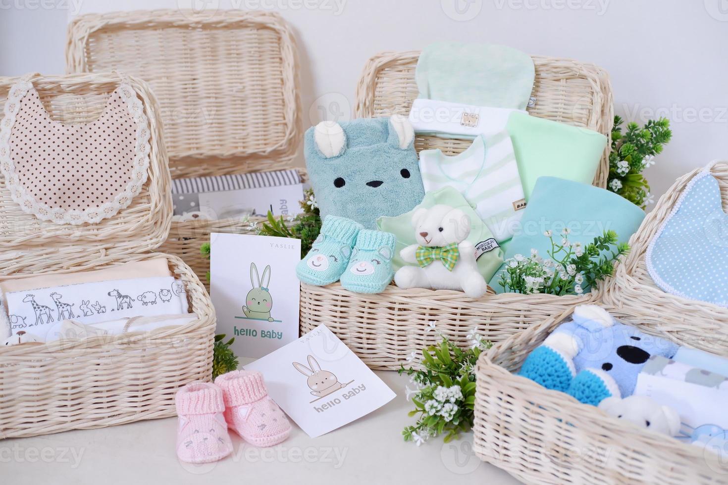 cute baby hampers as a background photo