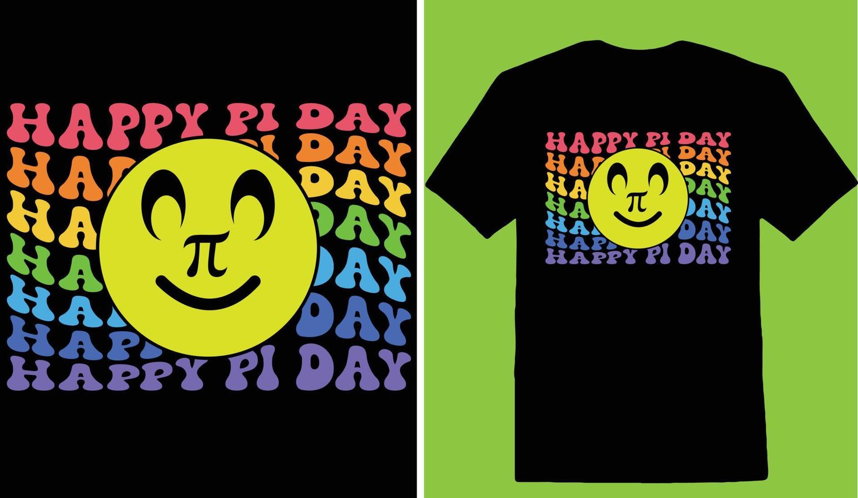 camiseta feliz dia pi vector