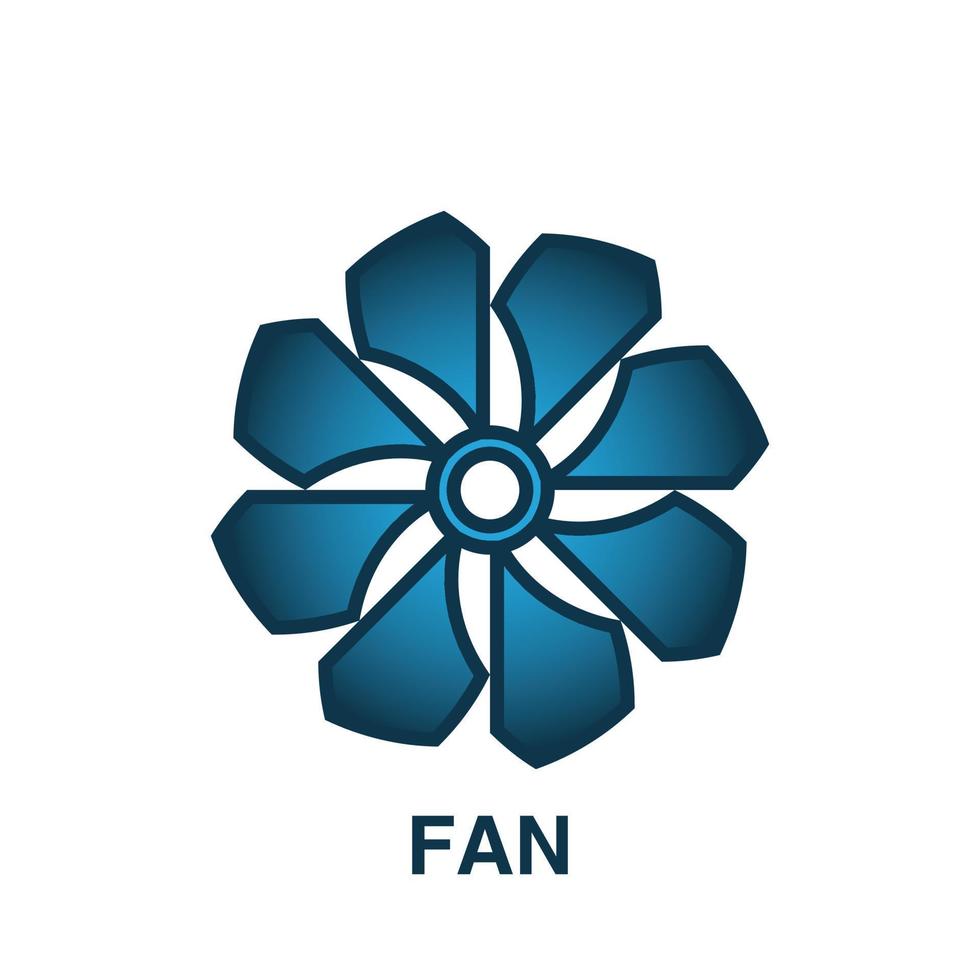 fan icon isolated on white background from computer collection vector