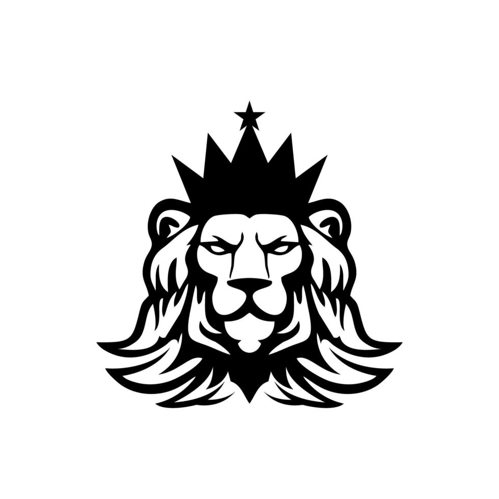 Lion head vector sign concept illustration. Lion head logo. Wild lion head graphic illustration