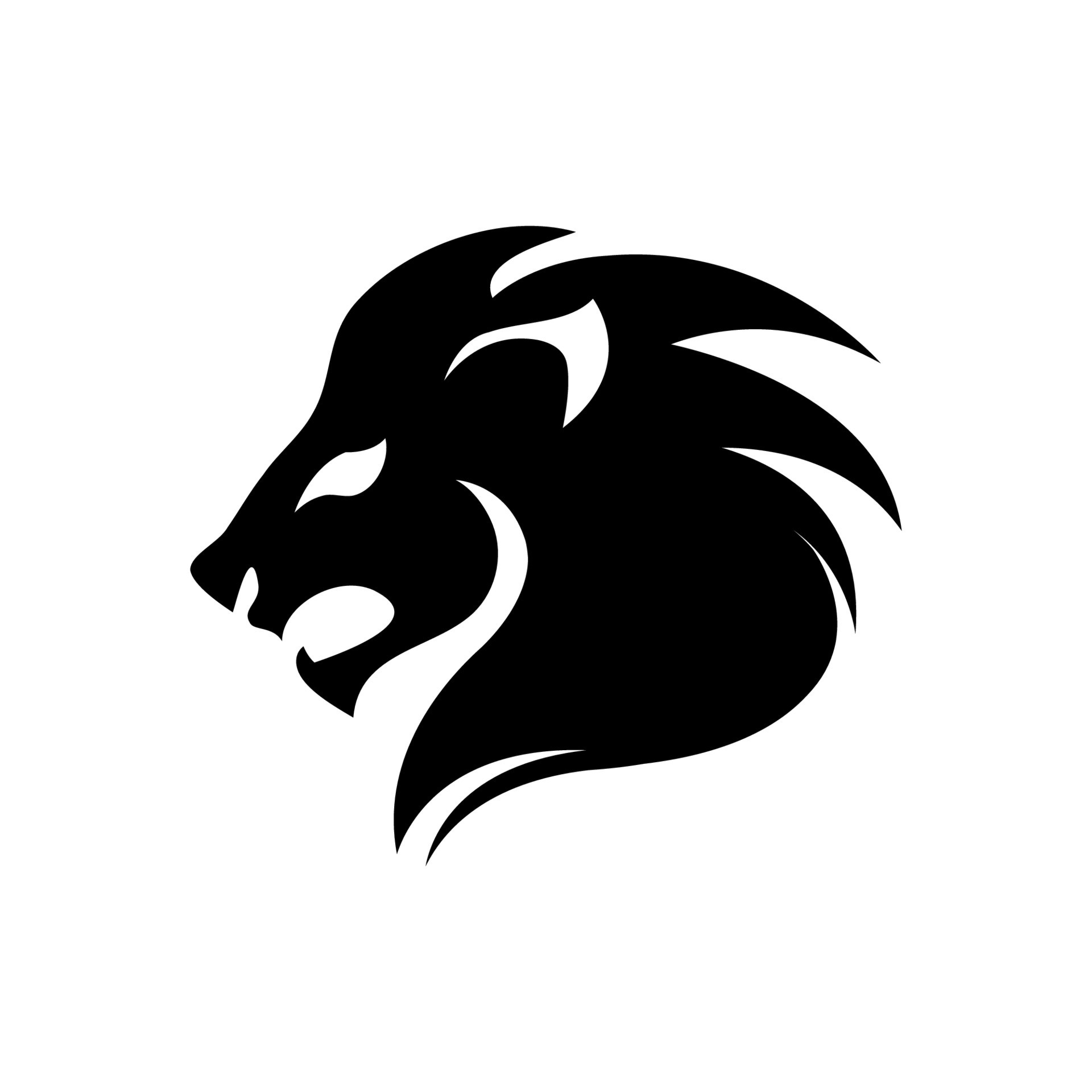 Lion head vector sign concept illustration. Lion head logo. Wild lion ...