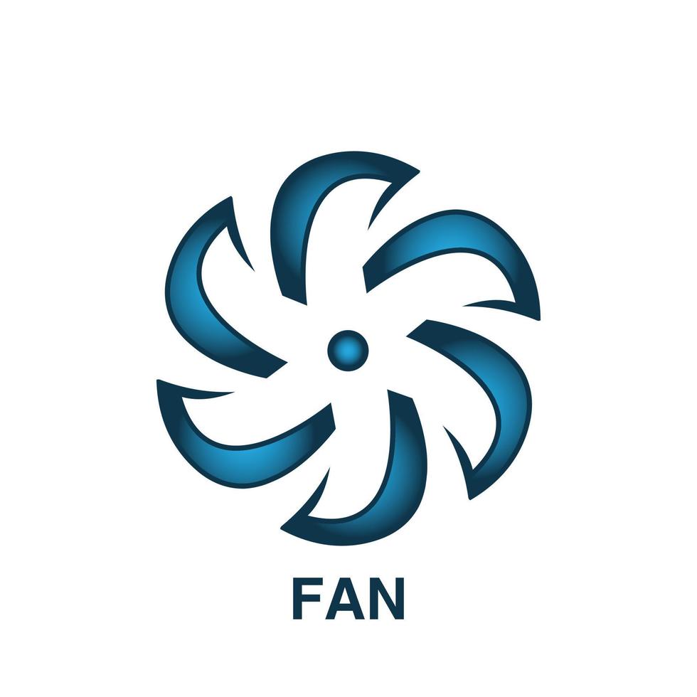 fan icon isolated on white background from computer collection vector