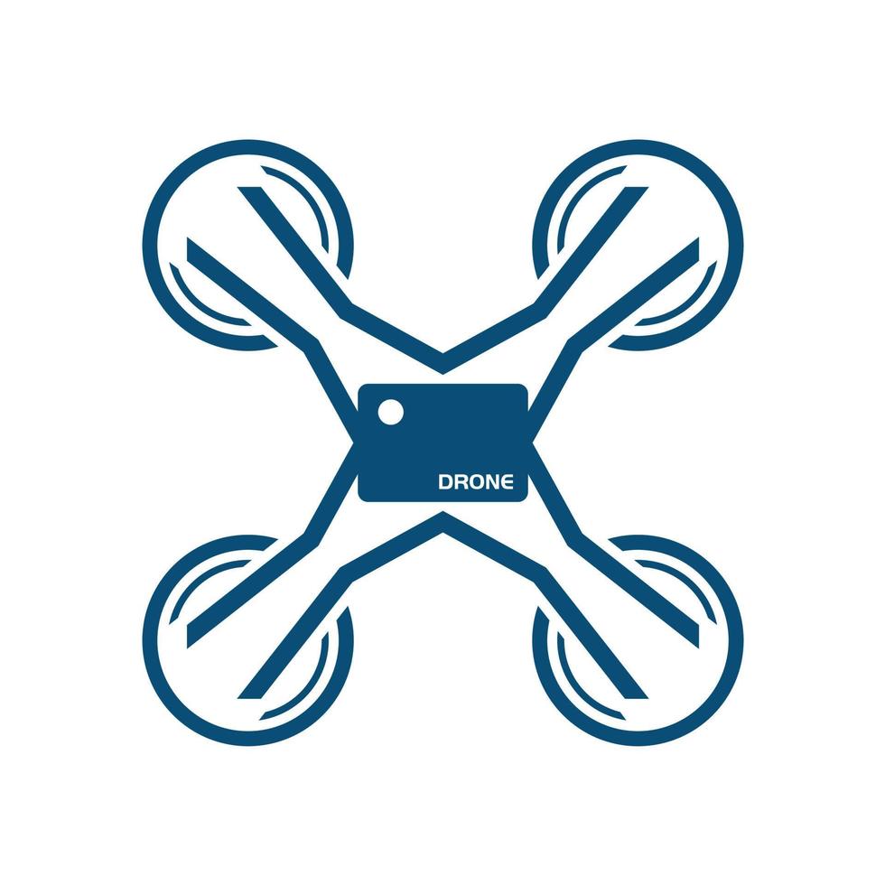 logotipo vectorial de drones. icono moderno de drones. signo de icono de drone para logotipo vector