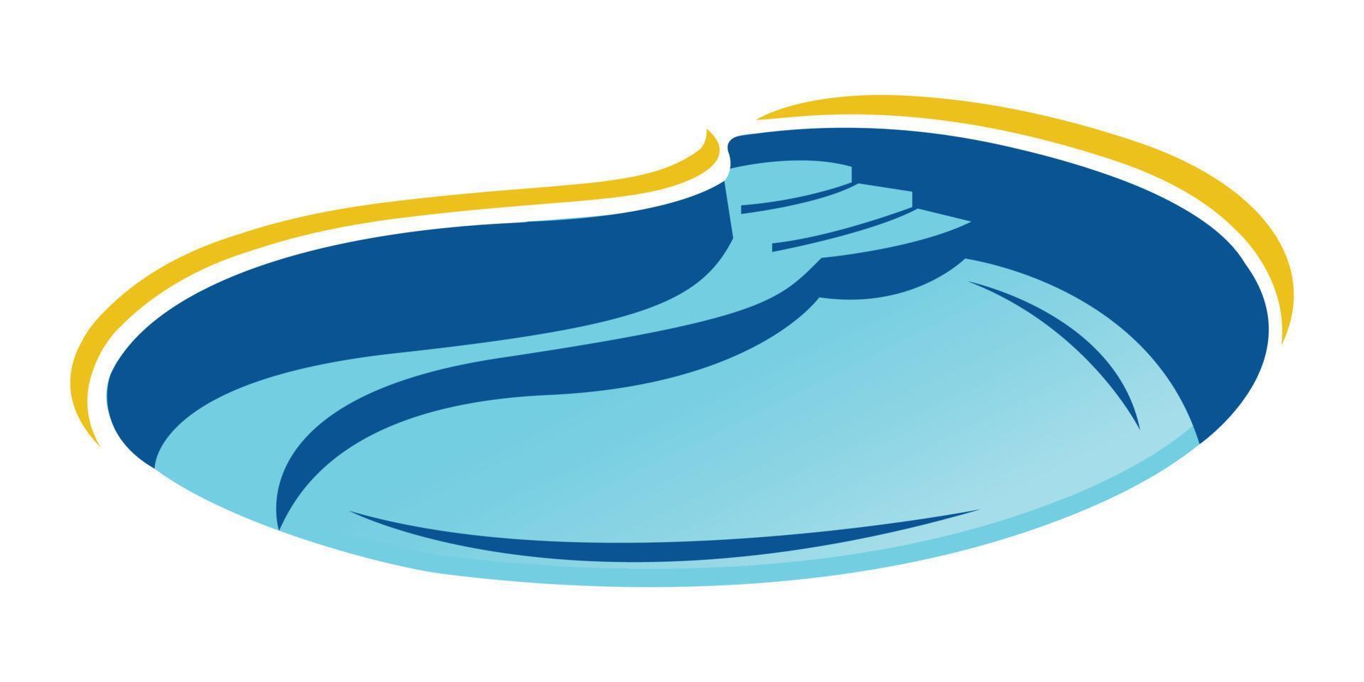 Swimming pool icon isolated on white background vector