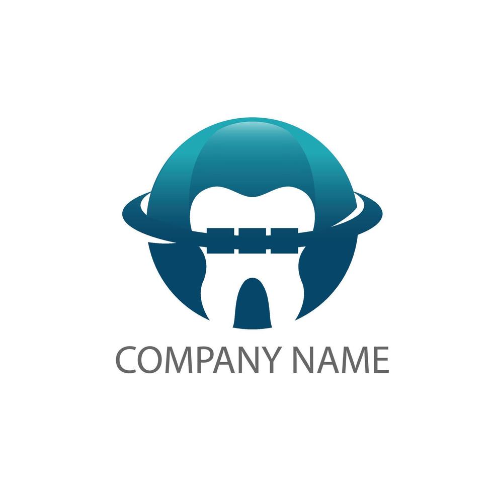 dental logo. dentist creative logo design.isolated white background vector