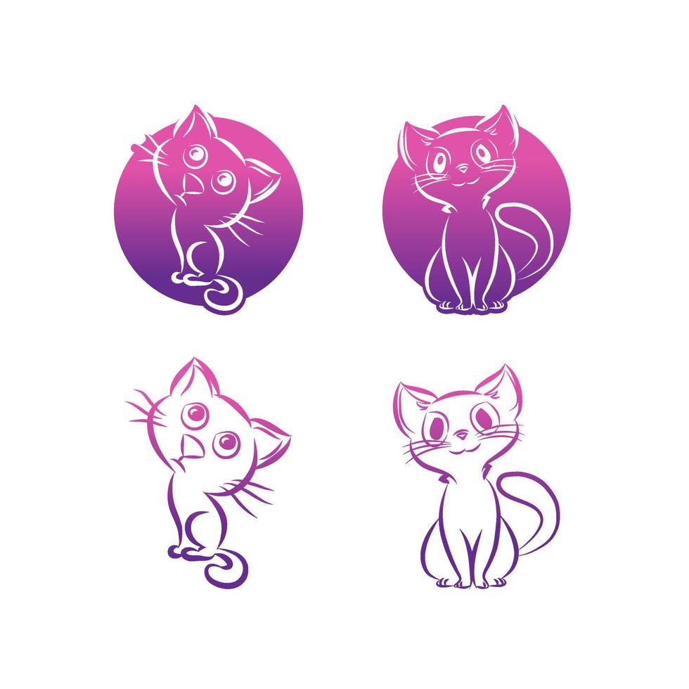 Cat Silhouettes, art vector design